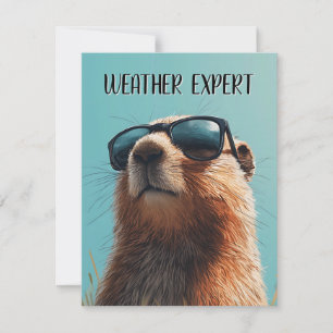Cartes Pour Fêtes Annuelles Joyeuse Fête de la Marmotte Chouette Marmotte Colo