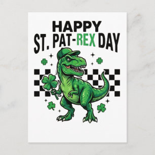Cartes Pour Fêtes Annuelles Joyeuse fête de la St Pat-Rex Dinosaure