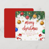 Cartes Pour Fêtes Annuelles Joyeuse fête de Noël (Devant / Derrière)