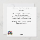 Cartes Pour Fêtes Annuelles Joyeuse fête de Pâques, thé party au mouton floral (Dos)