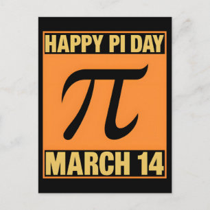 Cartes Pour Fêtes Annuelles Joyeuse Fête de Pi 2026 Célébration de Mathématiqu