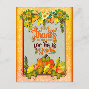 Cartes Pour Fêtes Annuelles Joyeuse fête de Thanksgiving Citrouille Feuilles F