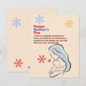 Cartes Pour Fêtes Annuelles Joyeuse fête des Mères (Devant / Derrière)