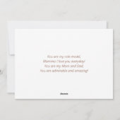 Cartes Pour Fêtes Annuelles Joyeuse fête des Mères à la mère célibataire (Dos)