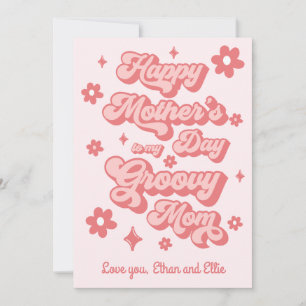Cartes Pour Fêtes Annuelles Joyeuse fête des Mères à ma Mère Groovy