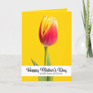 Cartes Pour Fêtes Annuelles Joyeuse Fête des Mères avec Amour Pretty Tulip sur