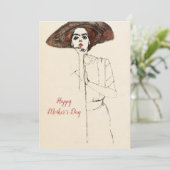 Cartes Pour Fêtes Annuelles Joyeuse fête des mères/cadeau pour maman/carte Vin (Debout devant)