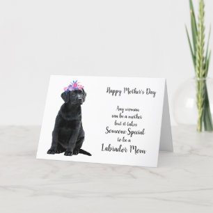 Cartes Pour Fêtes Annuelles Joyeuse Fête des mères Chien du Black Lab - Labrad