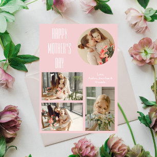 Cartes Pour Fêtes Annuelles Joyeuse fête des Mères Collage photo élégant mod