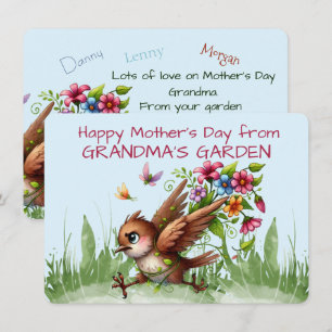Cartes Pour Fêtes Annuelles Joyeuse fête des mères du JARDIN DE GRANDMA