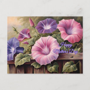 Cartes Pour Fêtes Annuelles Joyeuse fête des mères Fleurs de gloire colorées d