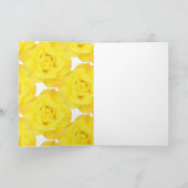 Cartes Pour Fêtes Annuelles Joyeuse Fête des Mères Fleurs Jaunes Texte Personn (Intérieur)