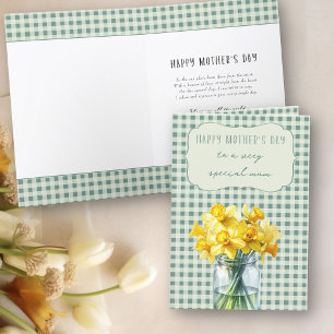 Cartes Pour Fêtes Annuelles Joyeuse fête des Mères Jonquilles de printemps dan