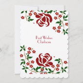 Cartes Pour Fêtes Annuelles Joyeuse Fête des mères Roses rouges Verdure fleuri (Dos)