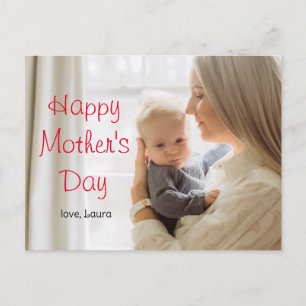Cartes Pour Fêtes Annuelles Joyeuse fête des mères simple douce maman & bébé p