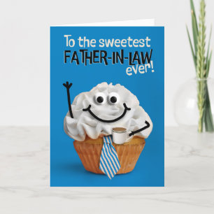 Cartes Pour Fêtes Annuelles Joyeuse Fête des Pères Beau-Père Gâteau le Plus Su