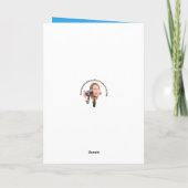 Cartes Pour Fêtes Annuelles Joyeuse Fête des Pères Chat Noir en Cravate (Dos)