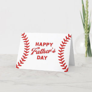 Cartes Pour Fêtes Annuelles Joyeuse Fête des Pères de baseball
