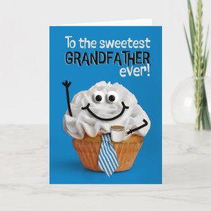 Cartes Pour Fêtes Annuelles Joyeuse Fête des Pères Grand-Père Gâteau le Plus S