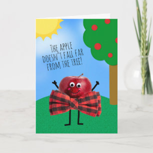 Cartes Pour Fêtes Annuelles Joyeuse Fête des Pères La pomme ne tombe pas loin 