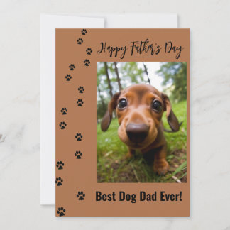 Cartes Pour Fêtes Annuelles Joyeuse Fête des Pères Meilleur Papa Chien de Tous