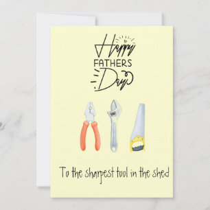 Cartes Pour Fêtes Annuelles Joyeuse fête des pères outils jaunes outil le plus
