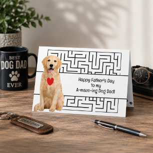 Cartes Pour Fêtes Annuelles Joyeuse Fête des Pères Papa Chien Incroyable Texte