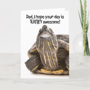 Cartes Pour Fêtes Annuelles Joyeuse Fête des Pères Papa Tortue Avec Grosses De