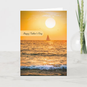 Cartes Pour Fêtes Annuelles Joyeuse Fête des Pères Photographie de voilier au 