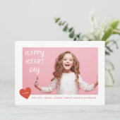 Cartes Pour Fêtes Annuelles Joyeuse fête du coeur Saint Valentin Photo (Debout devant)