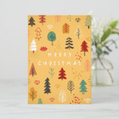 Cartes Pour Fêtes Annuelles Joyeuse forêt de Noël - Une forêt festive (Debout devant)