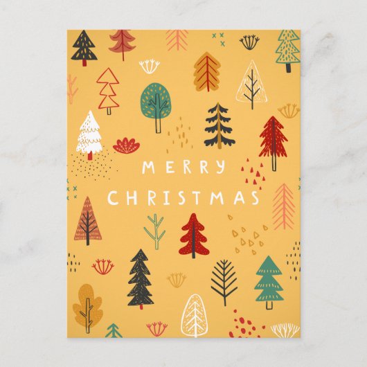 Cartes Pour Fêtes Annuelles Joyeuse forêt de Noël - Une forêt festive (Devant)