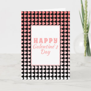 Cartes Pour Fêtes Annuelles Joyeuse Galentine`s Day Dégradé Rose Motif Cœur