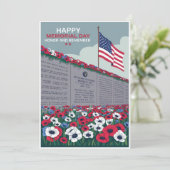 Cartes Pour Fêtes Annuelles Joyeuse Journée commémorative Viêt-Nam Anciens com (Debout devant)