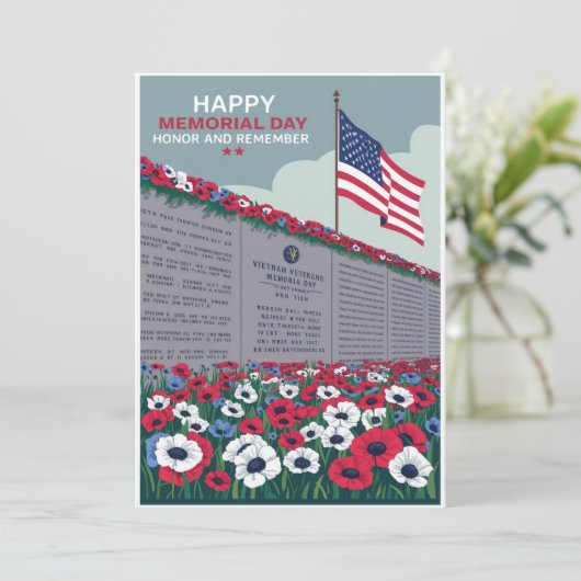 Cartes Pour Fêtes Annuelles Joyeuse Journée commémorative Viêt-Nam Anciens com (Debout devant)