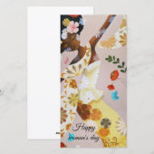 Cartes Pour Fêtes Annuelles Joyeuse journée de la femme (Devant / Derrière)