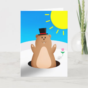 Cartes Pour Fêtes Annuelles Joyeuse Journée De La Marmotte Pour Toute Personne