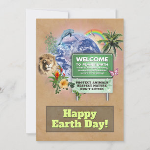 Cartes Pour Fêtes Annuelles Joyeuse Journée de la Terre 22 avril