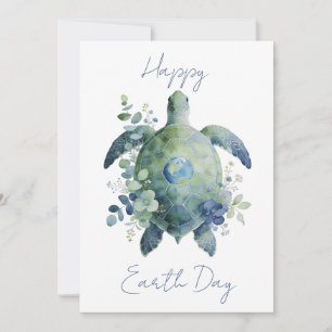 Cartes Pour Fêtes Annuelles Joyeuse Journée de la Terre Dessin Tortue