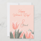 Cartes Pour Fêtes Annuelles Joyeuse journée internationale des femmes ! 8 mars (Devant)