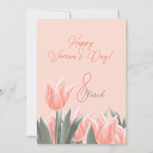 Cartes Pour Fêtes Annuelles Joyeuse journée internationale des femmes ! 8 mars (Devant)