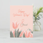 Cartes Pour Fêtes Annuelles Joyeuse journée internationale des femmes ! 8 mars (Debout devant)