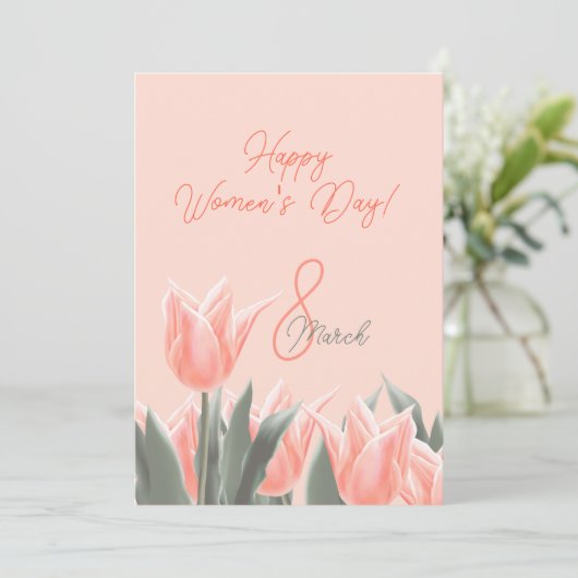 Cartes Pour Fêtes Annuelles Joyeuse journée internationale des femmes ! 8 mars (Debout devant)