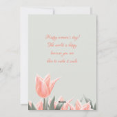 Cartes Pour Fêtes Annuelles Joyeuse journée internationale des femmes ! 8 mars (Dos)