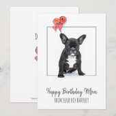 Cartes Pour Fêtes Annuelles Joyeuse maman d'anniversaire du chien (Devant / Derrière)