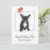 Cartes Pour Fêtes Annuelles Joyeuse maman d'anniversaire du chien (Debout devant)