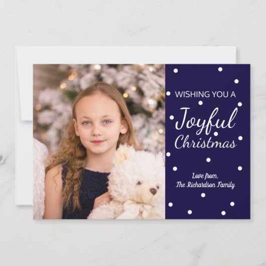 Cartes Pour Fêtes Annuelles Joyeuse Noël Marine Four Holiday Photos Card (Devant)