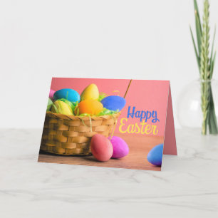 Cartes Pour Fêtes Annuelles Joyeuse Pâques pour n'importe qui Panier coloré d'