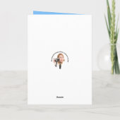 Cartes Pour Fêtes Annuelles Joyeuse Petite-fille de Pâques Mignonne Lapin WIth (Dos)