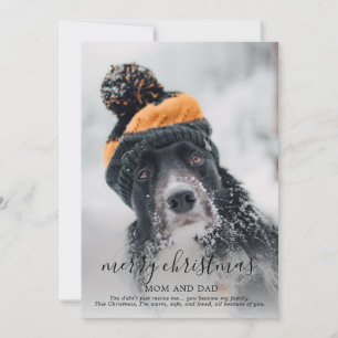 Cartes Pour Fêtes Annuelles Joyeuse photo de chien de Noël
